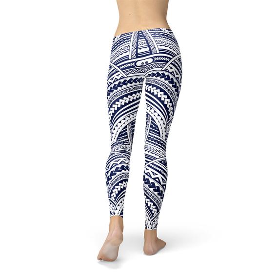 Womens Polynesian Maori Tattoo Leggings