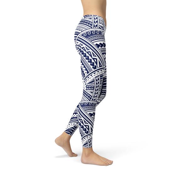 Womens Polynesian Maori Tattoo Leggings