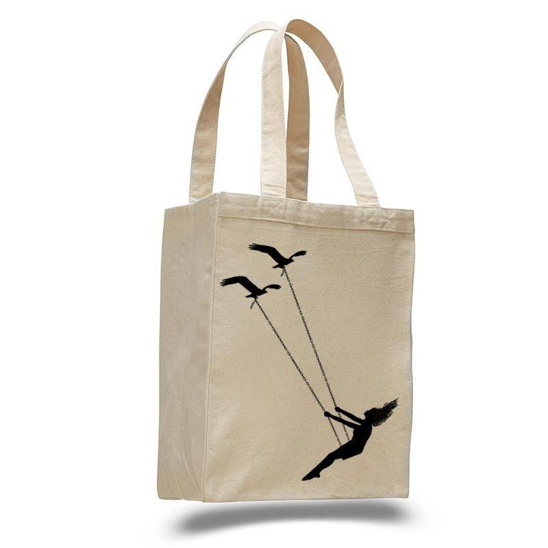 Flying Bird - Girl Swing Tote Bag