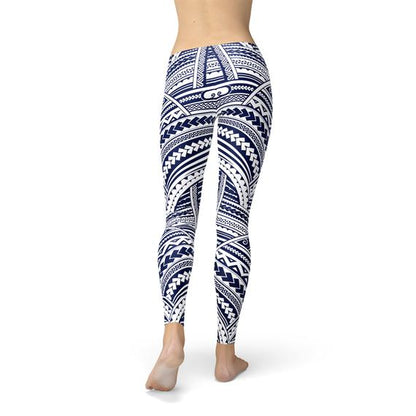 Womens Polynesian Maori Tattoo Leggings