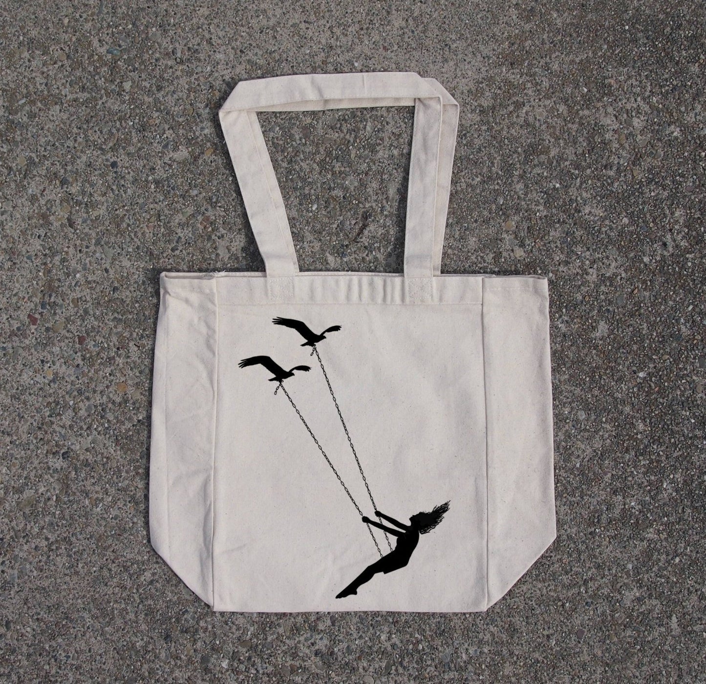 Flying Bird - Girl Swing Tote Bag