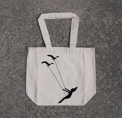 Flying Bird - Girl Swing Tote Bag